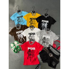 批发酷辣妹<b class='q'>街头</b>时尚美式ootd飒2026春夏新ins潮个性原版暗黑短款T恤黑