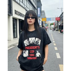 批发酷辣妹美式洗水做旧牛仔2026春夏新ins潮ootd<b class='q'>原宿</b><b class='q'>街头</b><b class='q'>T</b><b class='q'>恤</b>时尚韩日