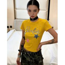 酷辣妹2026春夏新ins潮金属感烫花字母韩日ootd时尚街头美式短款T