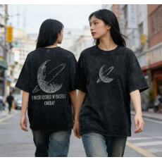 批发酷辣慵懒男友oversize洗水牛仔做旧2026春夏新ins潮韩日原宿ootdT