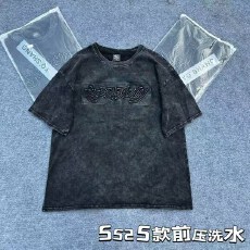 批发酷辣妹大码洗水牛仔做旧T恤立体美式<b class='q'>街头</b>2026春夏新ins潮韩日ootd