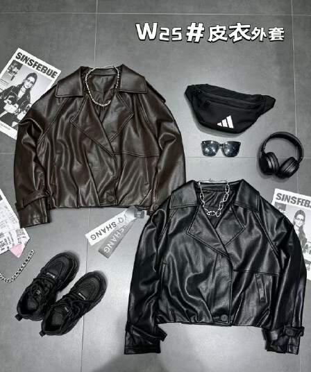 차가운 핫걸 오토바이 여성 2026 가을 겨울 새로운 ins 트렌디 한일 ootd 잘 생긴 pu 가죽 재킷 패션 재킷 펑크 흔들어서 g