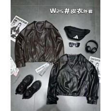 批发2026秋<b class='q'>冬</b>新酷辣妹韩日ootd短款PU机车女皮衣外套摇滚朋克暗黑insK