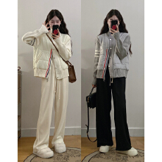 批发实拍2025冬季新款大码针织拼接棉服外套棉衣时尚休闲<b class='q'>立领</b>棉服