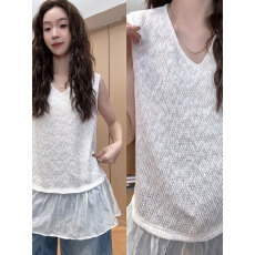 批发【小香<b class='q'>背心裙</b>】2026早春新款拼<b class='q'>蕾丝</b>百搭连衣裙