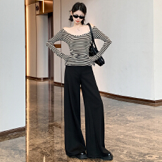 批发白色阔腿<b class='q'>西装</b>女2026春夏新款美式中高腰宽松垂感松弛感休闲卫裤