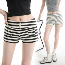 批发韩系休闲针织条纹<b class='q'>短裤</b><b class='q'>女</b>2026夏季新款美式低腰百搭修身显瘦<b class='q'>运动</b>裤