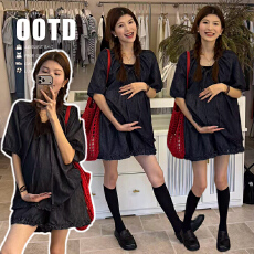 批发夏季新款宽松时尚套装<b class='q'>休闲</b>韩版上衣+短裤孕妇套装