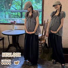 批发孕妇装<b class='q'>夏季</b>韩系少女清新甜美上衣小衫上衣搭配宽松阔腿裤套装