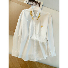 批发实拍春季时尚潮流小众高级感百搭钉珠长袖衬衫衬衣女