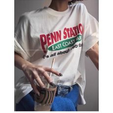 批发<b class='q'>韩国</b>大码女装21支纯棉210克上衣童趣卡通趣味印花宽松短袖T时尚版