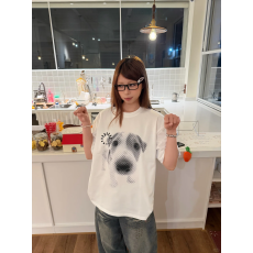 批发韩国大码<b class='q'>女装</b>纯棉210克100%棉女夏装慵懒宽松百搭印花短袖T恤韩系