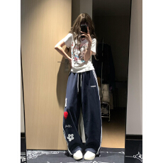 批发美式辣妹休闲<b class='q'>运动服</b>套装女<b class='q'>夏季</b>新款时尚减龄短袖阔腿裤学生
