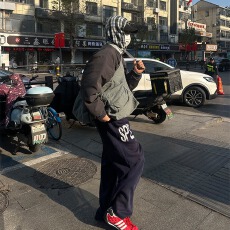 批发春季美式字母印花松紧腰阔腿裤<b class='q'>男</b><b class='q'>女</b>垂感宽松休闲百搭卫裤
