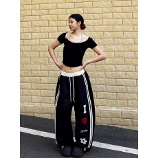 批发#美式辣妹休闲<b class='q'>运动服</b>套装女夏季新款时尚减龄<b class='q'>短袖</b>阔腿裤学生