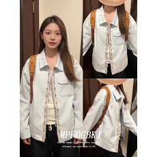 批发现货#美式高街刺绣翻领棒球服上衣女秋2025新款国潮牌飞行外套