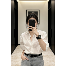 批发法式白色<b class='q'>衬衫</b><b class='q'>女</b>2026新春夏小个子宽松长袖<b class='q'>衬衣</b>内搭<b class='q'>职业</b>通勤上衣