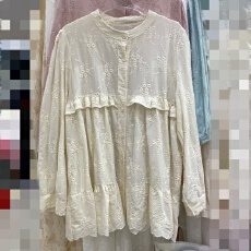 批发报单有货秋新<b class='q'>韩版</b>甜美百搭减龄<b class='q'>娃娃衫</b>刺绣宽松长袖衬衫