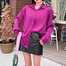 批发报单有货缎面<b class='q'>衬衫</b>长袖秋冬新款打底内搭上衣设计感小众<b class='q'>衬衣</b>