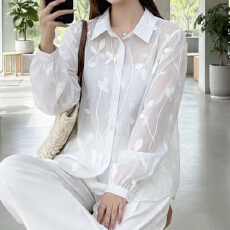 批发报单有货春秋新款<b class='q'>衬衫</b>女夏防晒开衫长袖<b class='q'>衬衣</b>外搭<b class='q'>刺绣</b>上衣