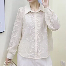 批发报单有货春秋新款刺绣<b class='q'>衬衫</b>女法式新款个性品牌防晒服宽松<b class='q'>长袖</b>