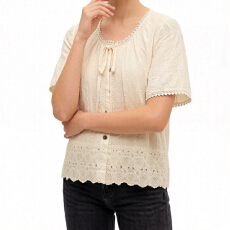 批发报单有货钩花镂空短袖打底白衬衫夏大码<b class='q'>胖</b>mm<b class='q'>巨好</b>看法式蝴蝶结上衣