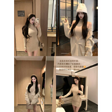 批发实拍实价 智性姐姐深V领毛衣女<b class='q'>冬</b>设计感韩系温柔宽松显瘦保暖上衣