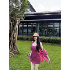 实拍实价 休闲夏季纯色小众防晒衬衫+修身无袖辣妹款