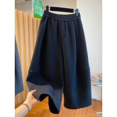 批发夹棉复合超柔<b class='q'>大码</b>300斤菱格加绒阔腿裤<b class='q'>女</b>秋冬宽松超好看九分裤子