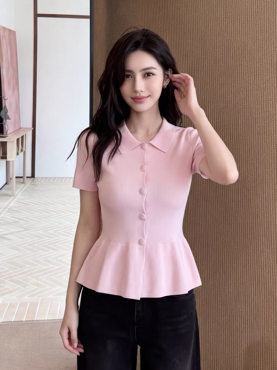 티셔츠 여성용 짧은 소매 2026 여름 고유 한 아름다운 자이언트 잘 생긴 디자인 센스 Chic 매우 요정 ~ 중 아름다운 긍정적 인 어깨 작은 맨위