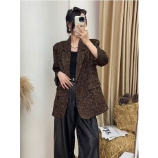 批发炸街豹纹<b class='q'>西装外套</b><b class='q'>女</b>2026年春秋季新款复古时尚高级感休闲百搭西服