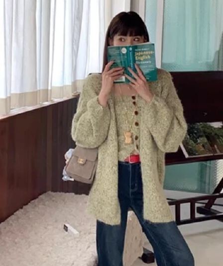 가을 세트 여성 2025 새로운 느긋한 바람 고급 센스 스웨터 카디건 코트 니트 조끼 슬립 투피스 세트