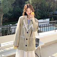 批发高级感独特漂亮西装外套女2027年春季新款设计感小众休闲西服上衣