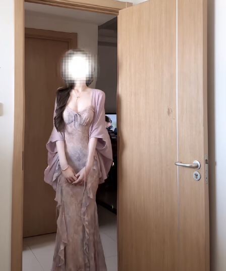 solo 폭발 폭발 暮 시간 꽃 차오 헤일로 염색 꽃무늬 여성 드레스 프랑스식 자수 패치워크 오프숄더 슬립 롱 스커트