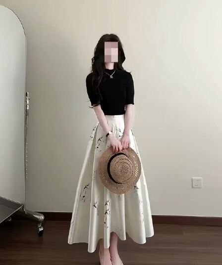 한 부서 고급 센스 착용 가져 가라. 전체 집합 부드러운 바람 고유 한 슈퍼 잘 생긴 맨위 반신 스커트 투피스 슈트