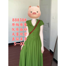 批发法式<b class='q'>复古</b>高级感超好看独特漂亮掐腰绿色<b class='q'>连衣裙</b>子夏女2025新款长裙