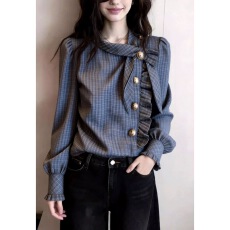 批发独特漂亮超好看上衣女2026年春季新款法式设计感小众时尚气质<b class='q'>长袖</b>