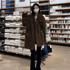 批发原版布料  冬季新款<b class='q'>甜美</b>减龄高级感羊羔毛外套女