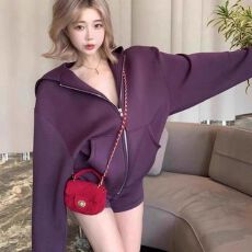 批发休闲<b class='q'>运动</b>套装<b class='q'>女</b>早秋洋气宽松连帽卫衣<b class='q'>短裤</b>两件套