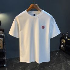 批发新款 原版刺绣 纯棉<b class='q'>短袖</b>t恤后包肩领