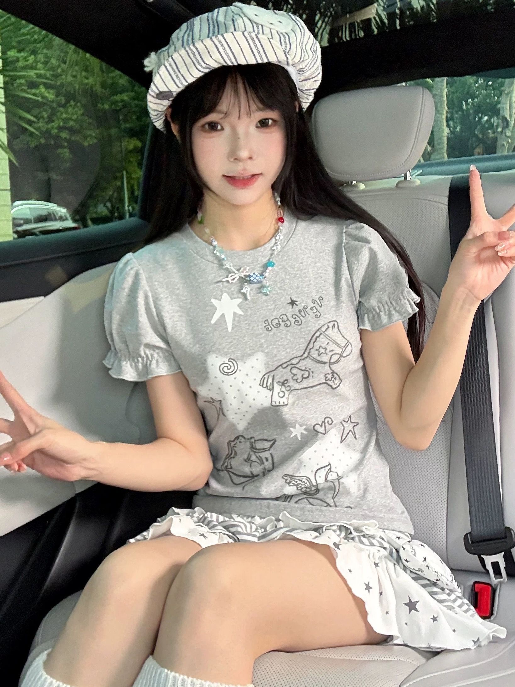 새로운 원본 좋은 품질 솜씨 거품 소매 반팔 티셔츠