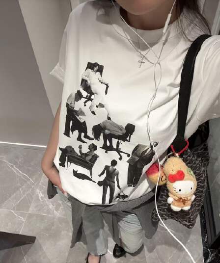 새로운 출처 생방송 품질 이후 패키지 칼라 티셔츠