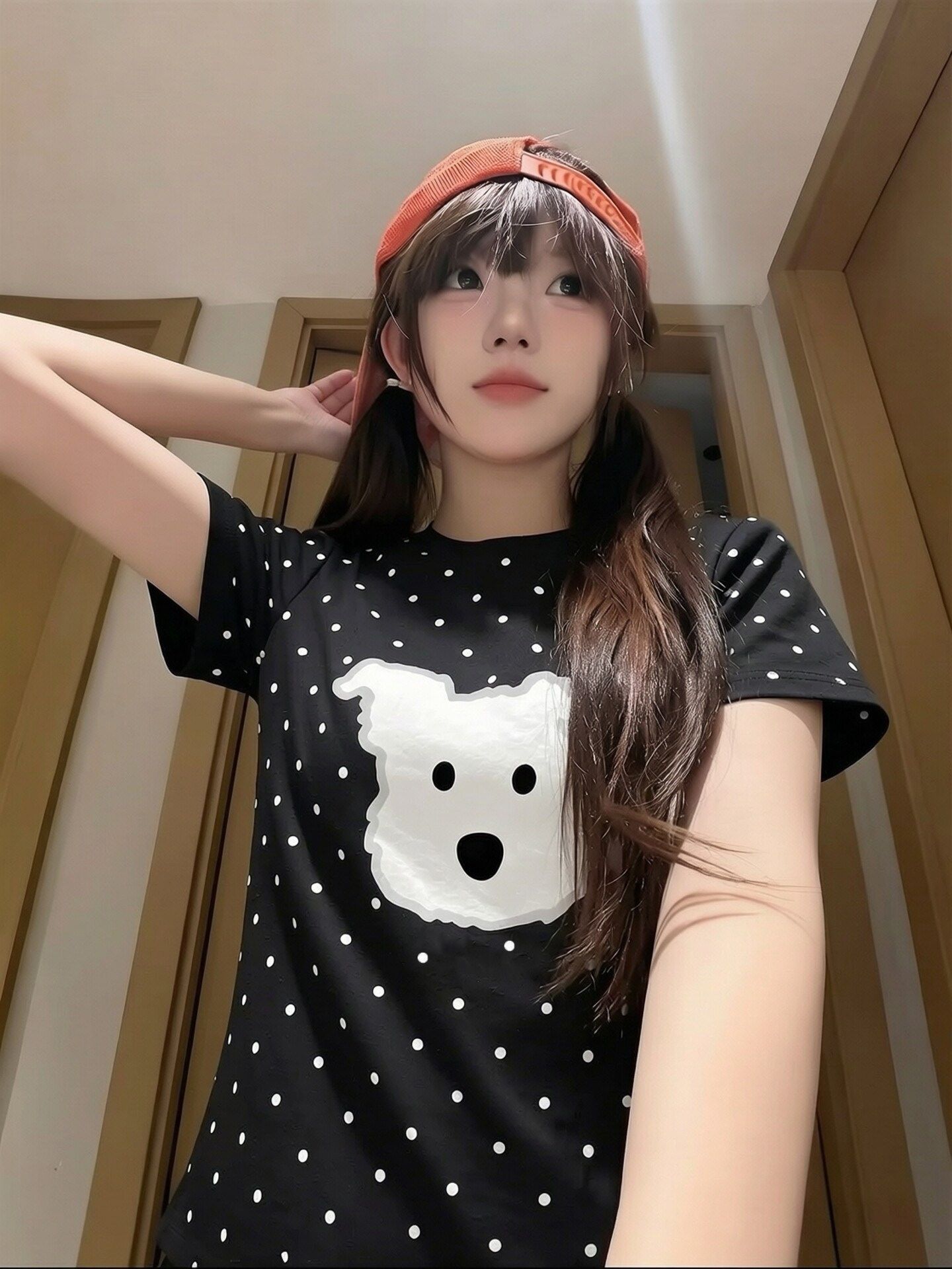 새로운 출처 생방송 품질 신축성 몸매 가꾸기 전체 인쇄 도트 무늬 개 프린트