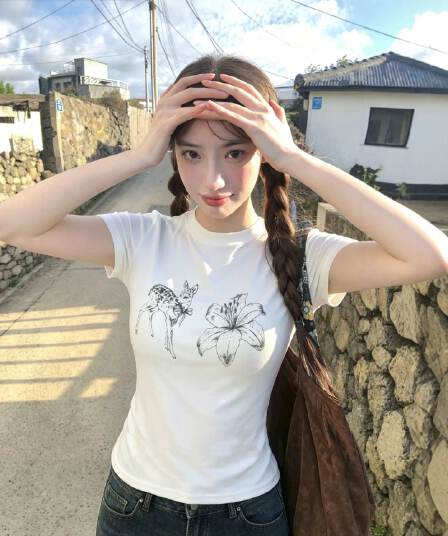 새로운 출처 생방송 품질 이후 패키지 칼라 높은 탄력성 몸매 가꾸기 작은 사슴 프린트