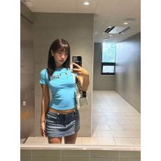 新款 源头直播质量 后包领 高弹力修身 字母印花