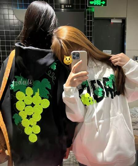 새로운 얇은 스타일 털이 있는 원본 수건 자수 후드 티 스웨터