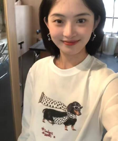 봄 가을 새로운 이후 패키지 칼라 긴팔 라운드 넥 티셔츠 개 프린트 맨위