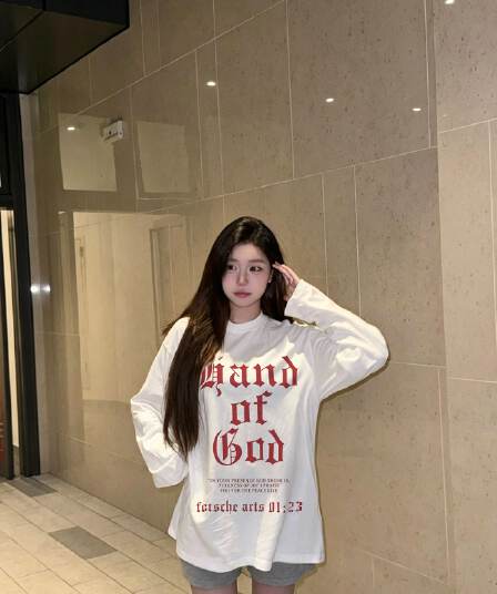 봄 가을 새로운 이후 패키지 칼라 긴팔 라운드 넥 티셔츠 알파벳 프린트