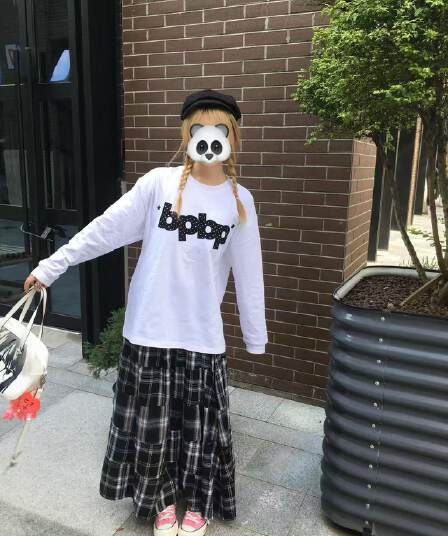 봄 가을 새로운 이후 패키지 칼라 긴팔 라운드 넥 도트 무늬 알파벳 프린트