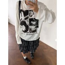 批发新款 源头直播质量 长袖防晒衫打底衫 <b class='q'>欧美</b>印花